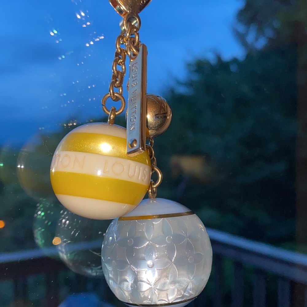 Louis Vuitton Bag Charm yellow/blue pastel